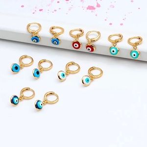 6 Colors Evil Eye Earrings